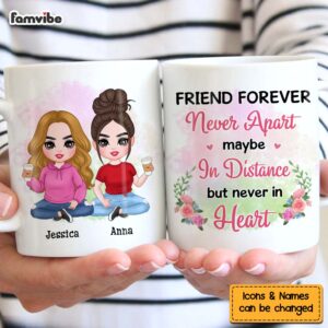 Personalized Gift For Friends Never Apart Mug 3