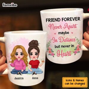 Personalized Gift For Friends Never Apart Mug 4