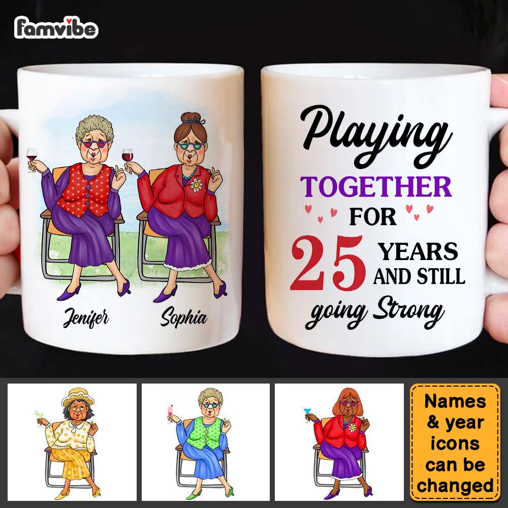 Personalized Gift For Friends Playing Together For Many Years Mug Personalized Gift For Friends Playing Together For Many Years Mug