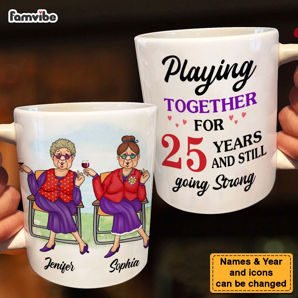 Personalized Gift For Friends Playing Together For Many Years Mug Personalized Gift For Friends Playing Together For Many Years Mug