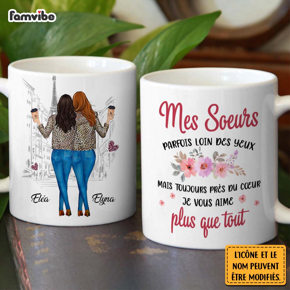 Personalized Gift For Friends Sister French Mug Personalized Gift For Friends Sister French Mug
