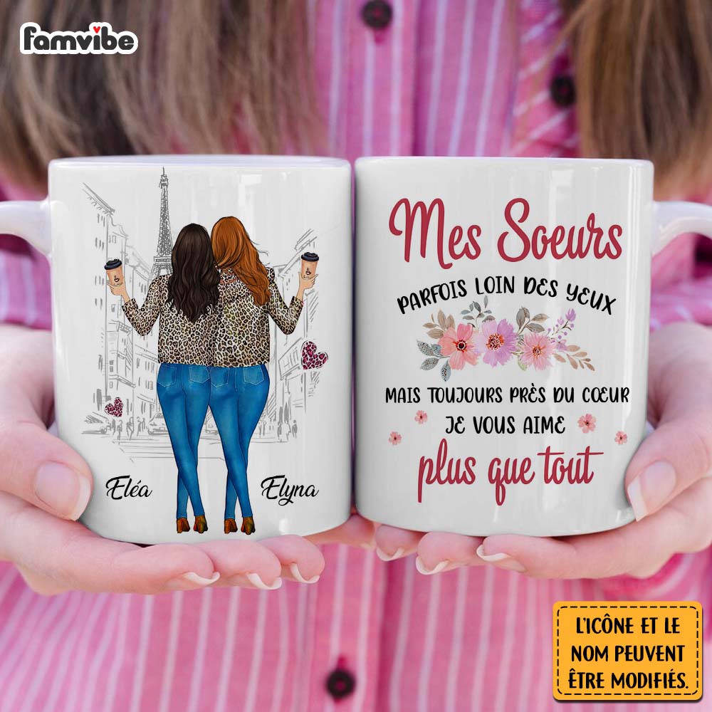 Personalized Gift For Friends Sister French Mug Personalized Gift For Friends Sister French Mug