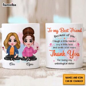 Personalized Gift For Friends Sister Thank You Mug
