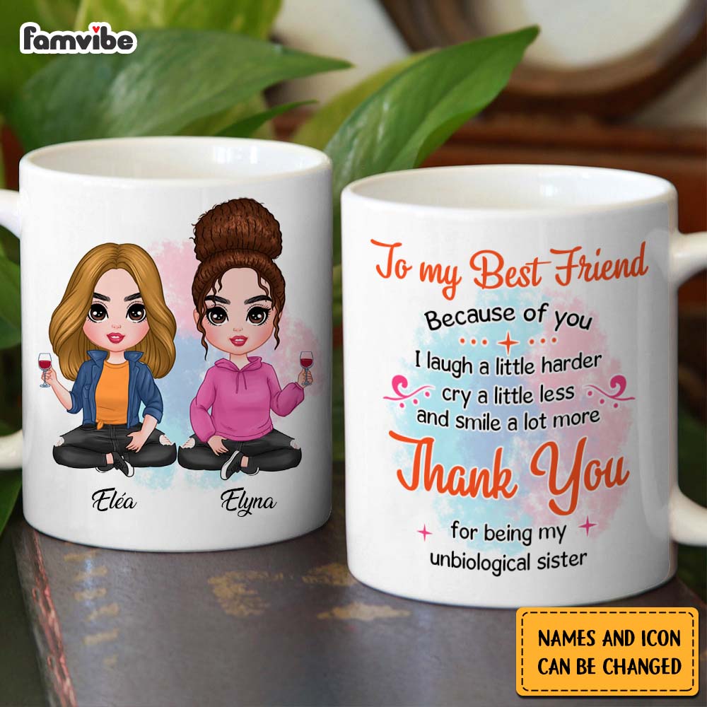 Personalized Gift For Friends Sister Thank You Mug Personalized Gift For Friends Sister Thank You Mug