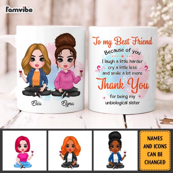 Personalized Gift For Friends Sister Thank You Mug