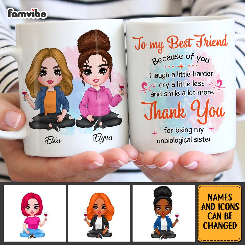 Personalized Gift For Friends Sister Thank You Mug Personalized Gift For Friends Sister Thank You Mug
