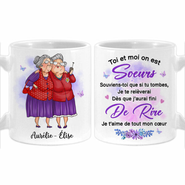 Personalized Gift For Friends Sisters French Mug
