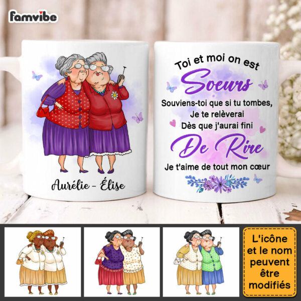 Personalized Gift For Friends Sisters French Mug
