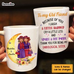 Personalized Gift For Friends To My Old Friend Moon Mug 4