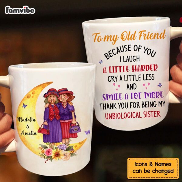 Personalized Gift For Friends To My Old Friend Moon Mug