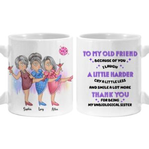Personalized Gift For Friends Unbiological Sister Mug