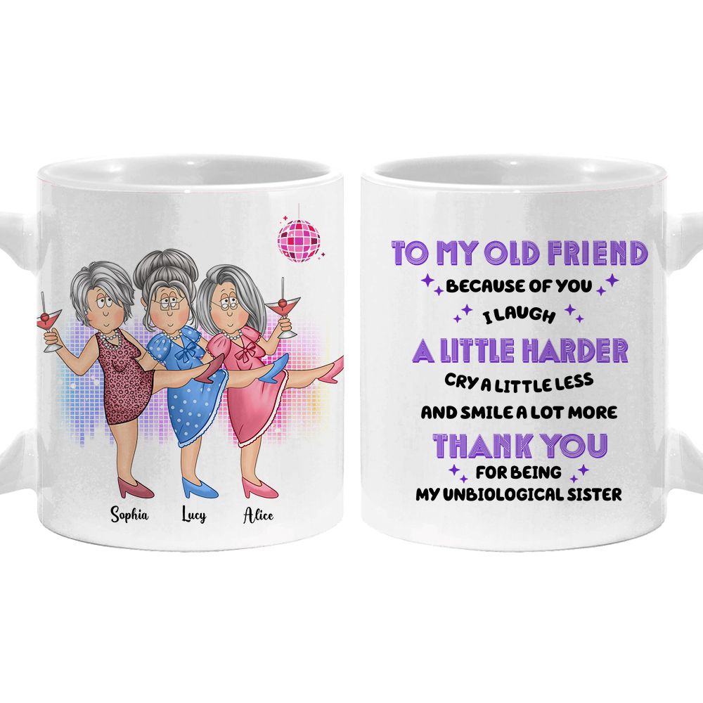 Personalized Gift For Friends Unbiological Sister Mug Personalized Gift For Friends Unbiological Sister Mug
