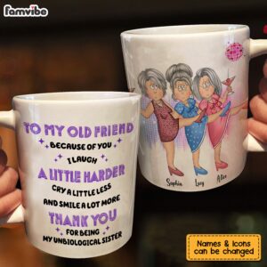 Personalized Gift For Friends Unbiological Sister Mug