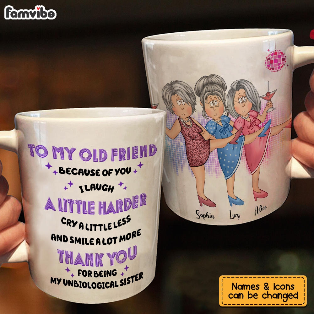 Personalized Gift For Friends Unbiological Sister Mug Personalized Gift For Friends Unbiological Sister Mug