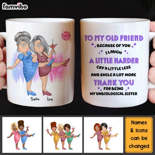 Personalized Gift For Friends Unbiological Sister Mug