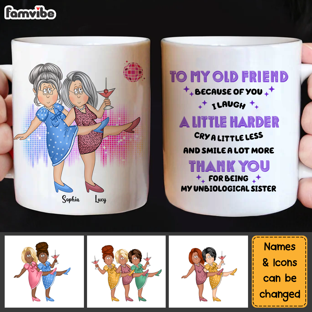 Personalized Gift For Friends Unbiological Sister Mug Personalized Gift For Friends Unbiological Sister Mug