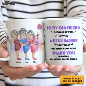Personalized Gift For Friends Unbiological Sister Mug 4