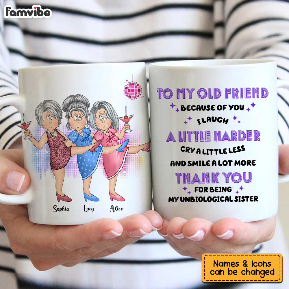 Personalized Gift For Friends Unbiological Sister Mug Personalized Gift For Friends Unbiological Sister Mug