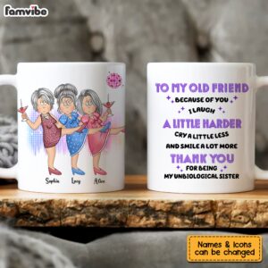 Personalized Gift For Friends Unbiological Sister Mug 5