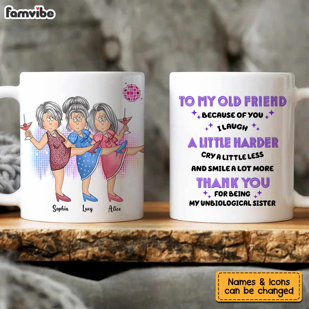 Personalized Gift For Friends Unbiological Sister Mug Personalized Gift For Friends Unbiological Sister Mug