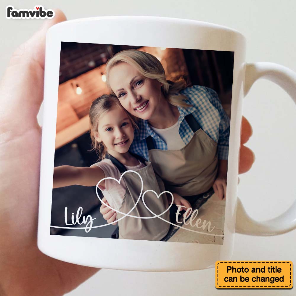 Personalized Gift For Granddaughter Swirl Heart Upload Photo Gallery Mug Personalized Gift For Granddaughter Swirl Heart Upload Photo Gallery Mug
