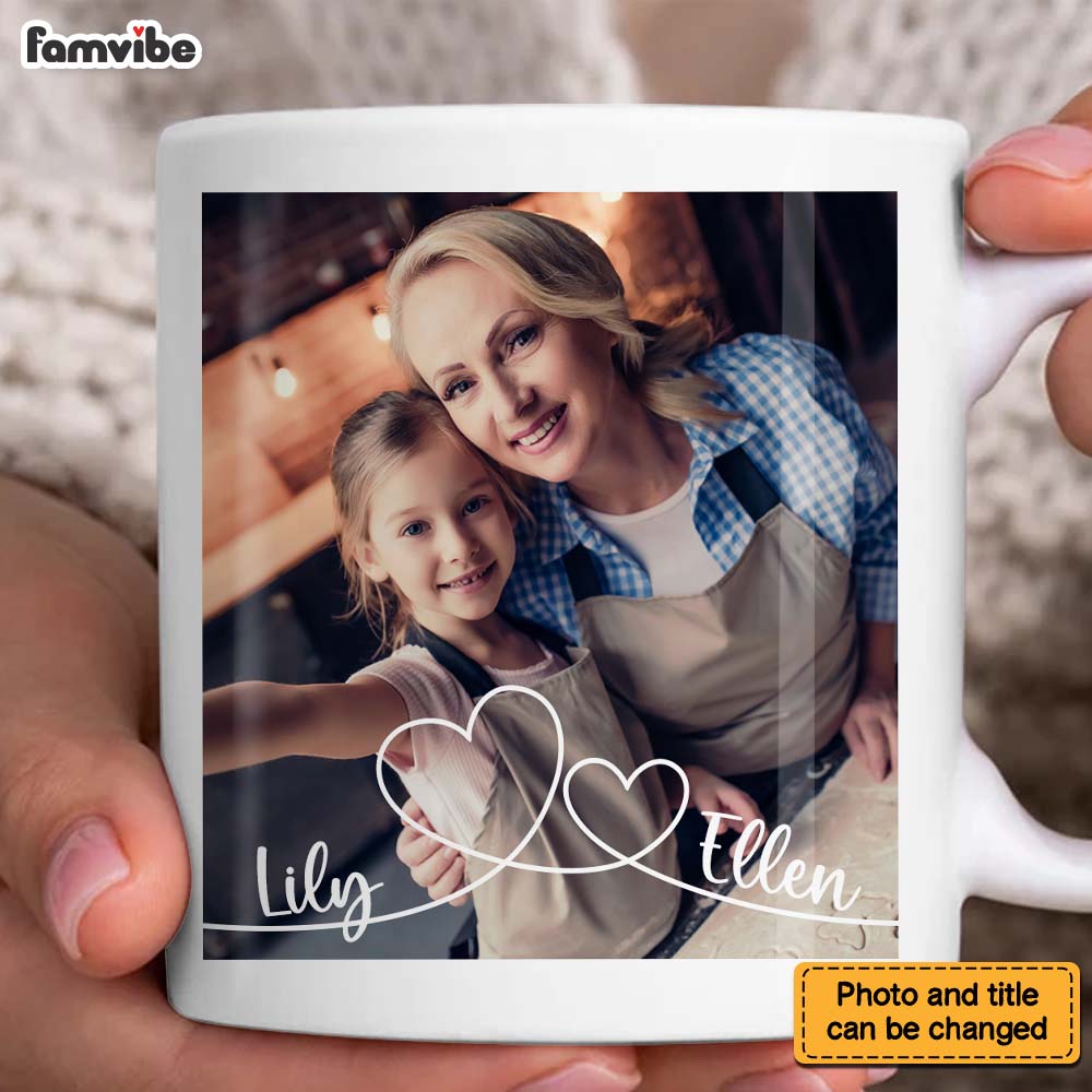 Personalized Gift For Granddaughter Swirl Heart Upload Photo Gallery Mug Personalized Gift For Granddaughter Swirl Heart Upload Photo Gallery Mug