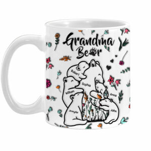 Personalized Gift For Grandma Bear 3d Inflated Print Mug