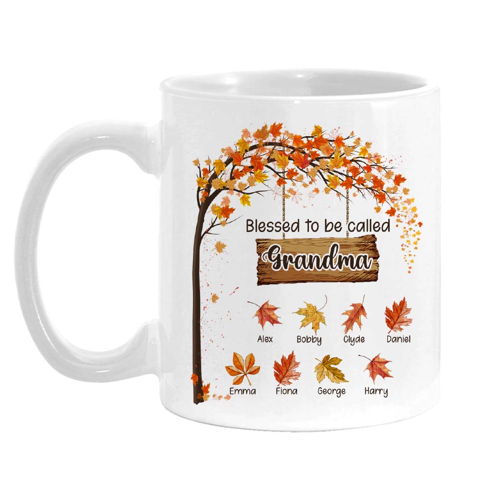 Personalized Gift For Grandma Blessed To Be Called Autumn Mug Personalized Gift For Grandma Blessed To Be Called Autumn Mug