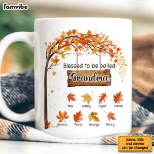 Personalized Gift For Grandma Blessed To Be Called Autumn Mug