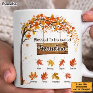 Personalized Gift For Grandma Blessed To Be Called Autumn Mug 4
