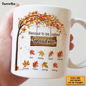 Personalized Gift For Grandma Blessed To Be Called Autumn Mug 5