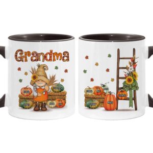 Personalized Gift For Grandma Fall Pumpkin Mug