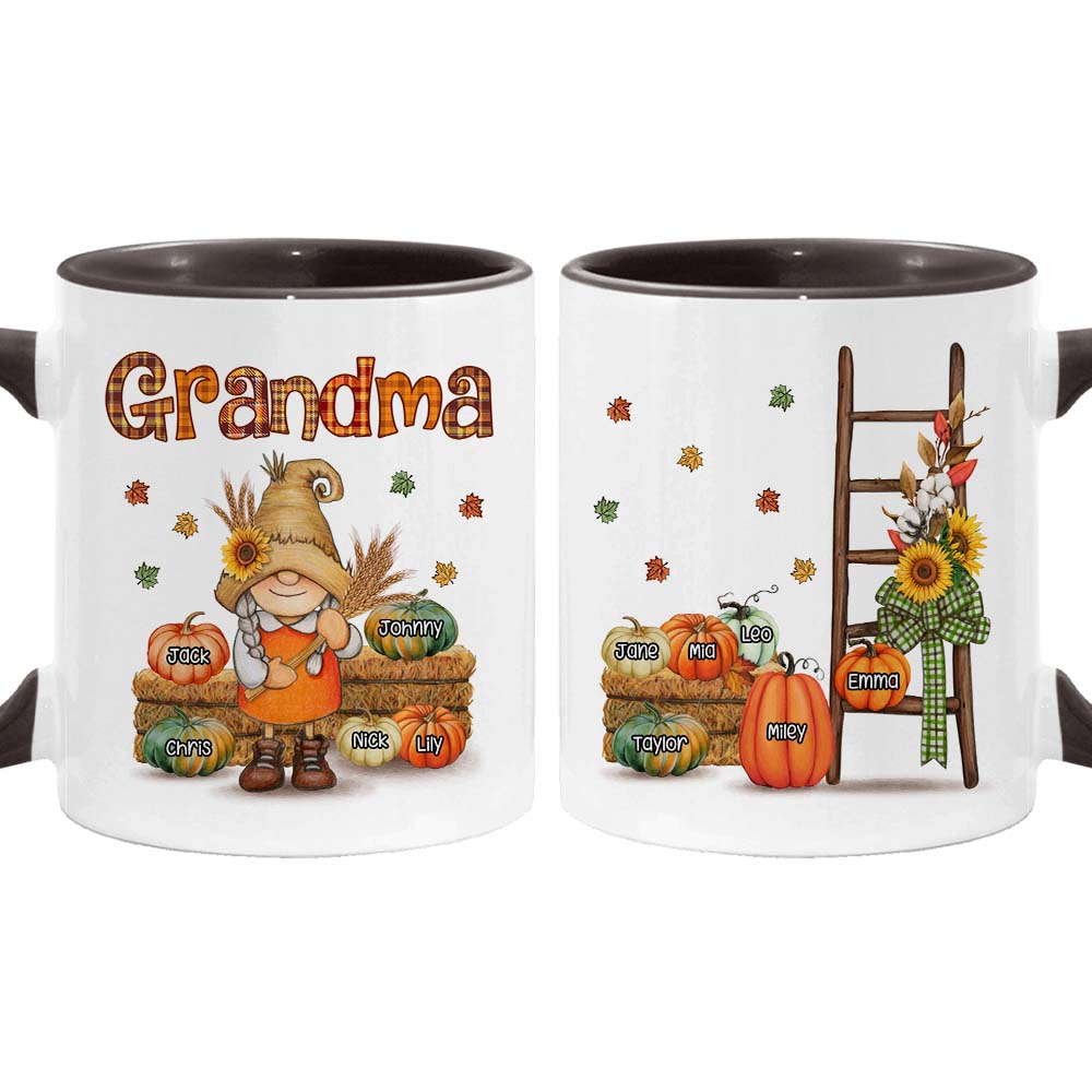 Personalized Gift For Grandma Fall Pumpkin Mug Personalized Gift For Grandma Fall Pumpkin Mug