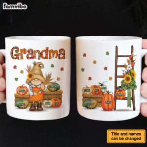 Personalized Gift For Grandma Fall Pumpkin Mug