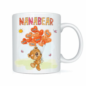 Personalized Gift For Grandma Grandma Bear Heart Balloons Mug