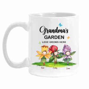 Personalized Gift For Grandma – Grandma’s Garden Love Grows Here Mug