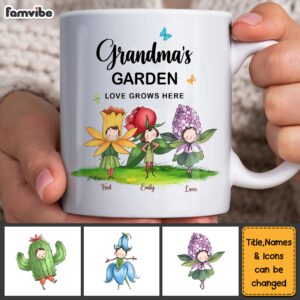Personalized Gift For Grandma Grandmas Garden Love Grows Here Mug 3