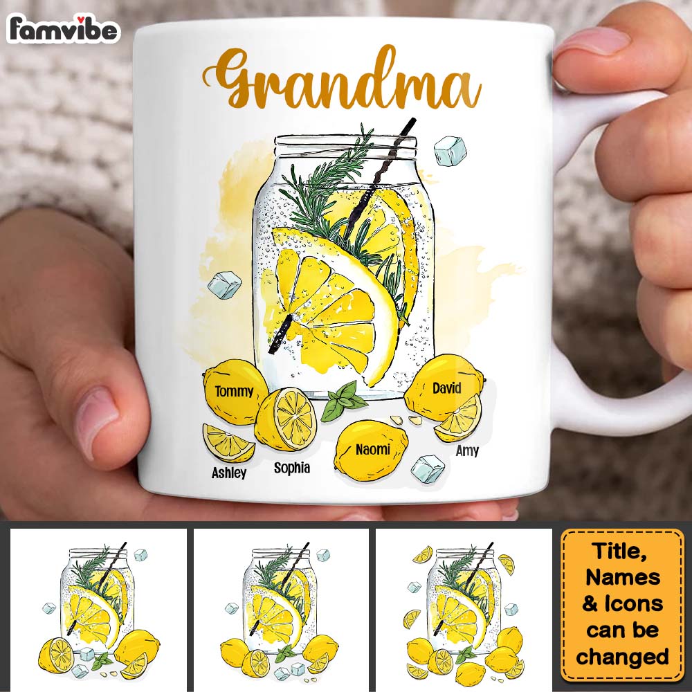 Personalized Gift For Grandma Grandma's Lemonade Mug Personalized Gift For Grandma Grandma's Lemonade Mug
