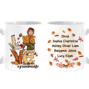 Personalized Gift For Grandma Love Fall Mug