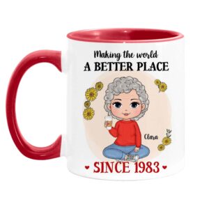 Personalized Gift For Grandma Making The World A Better Place Mug