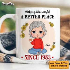 Personalized Gift For Grandma Making The World A Better Place Mug