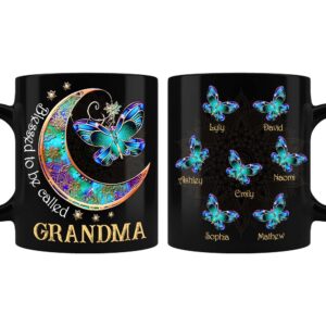 Personalized Gift For Grandma Moon Butterfly Mug