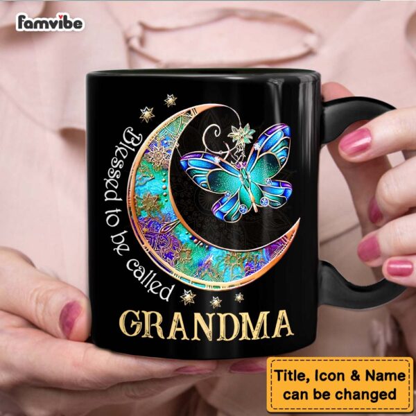 Personalized Gift For Grandma Moon Butterfly Mug