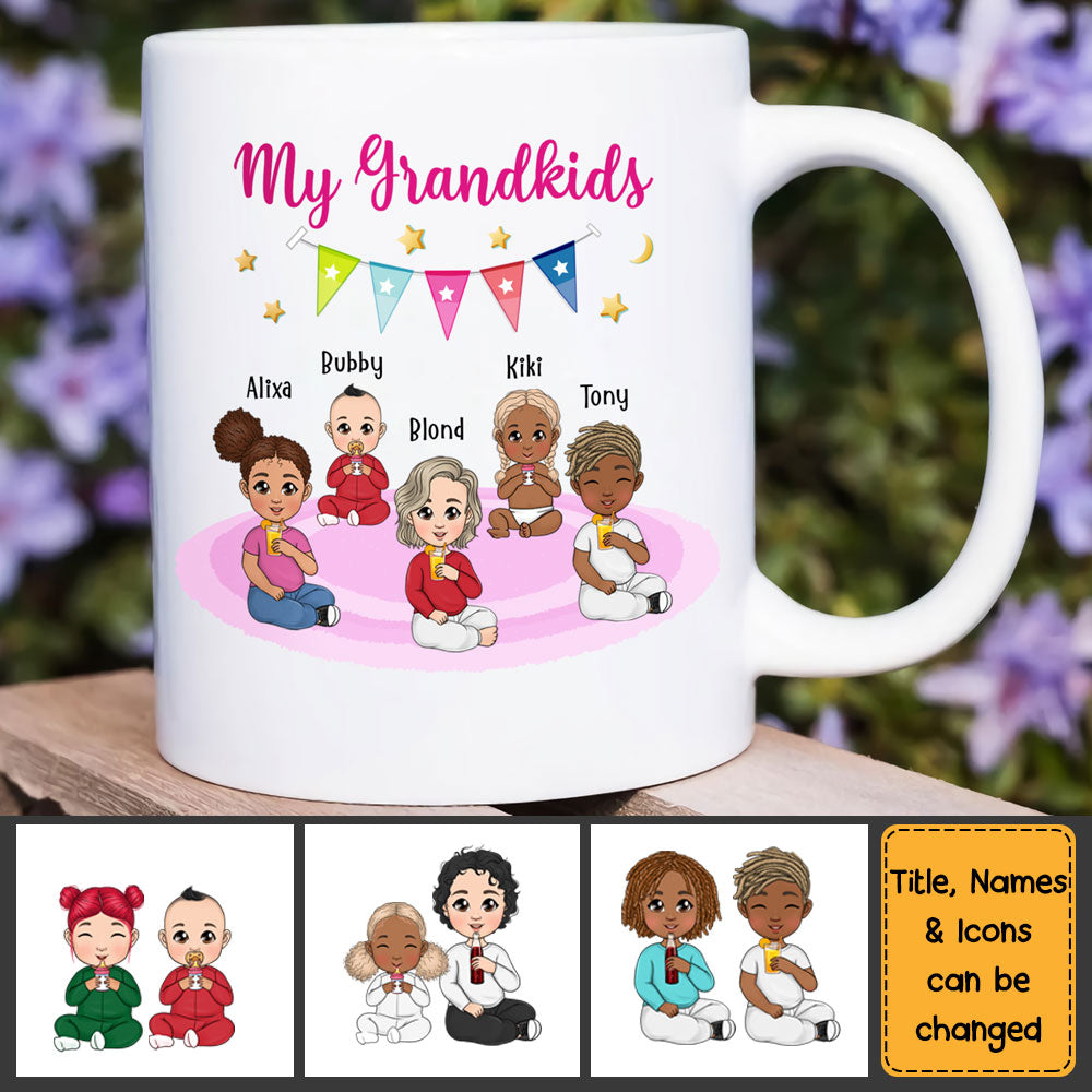 Personalized Gift For Grandma My Grandkids Mug Personalized Gift For Grandma My Grandkids Mug
