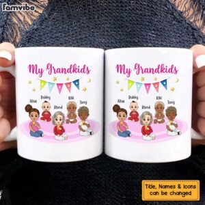Personalized Gift For Grandma My Grandkids Mug 4