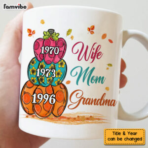 Personalized Gift For Grandma Pumpkins Mug 3