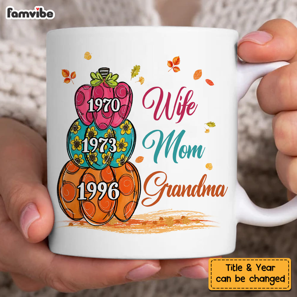 Personalized Gift For Grandma Pumpkins Mug Personalized Gift For Grandma Pumpkins Mug