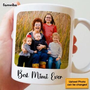 Personalized Gift For Grandma Rounded Edges Upload Photo Gallery Mug
