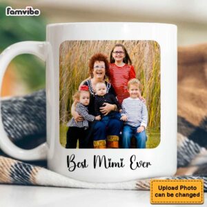 Personalized Gift For Grandma Rounded Edges Upload Photo Gallery Mug 4