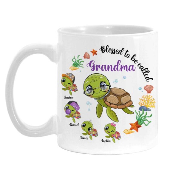 Personalized Gift For Grandma Turtle Blessed To Be Called Mug